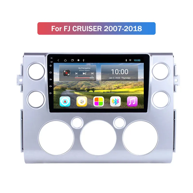 Toyota FJ Cruiser 2007-2018年ラジオステレオ用2G RAM Android 10カーマルチメディアビデオナビゲーションシステムGPSプレーヤー