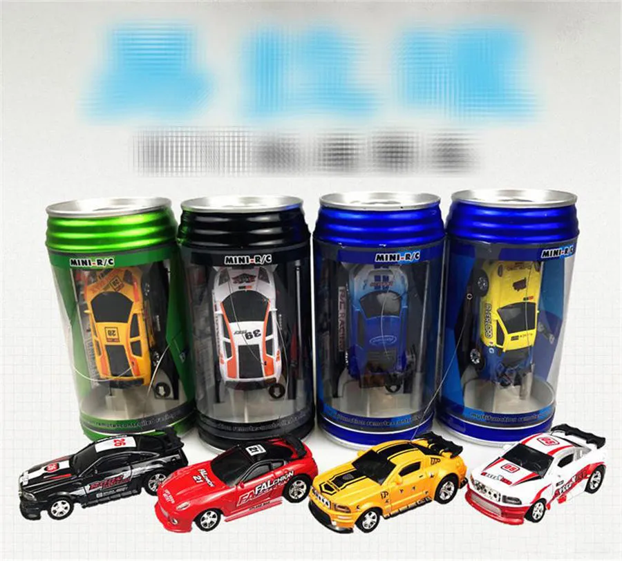 Nuovo 8 colori Mini-Racer Remote Control Car Coke Can Mini RC Radio Remote Control Micro Racing Car