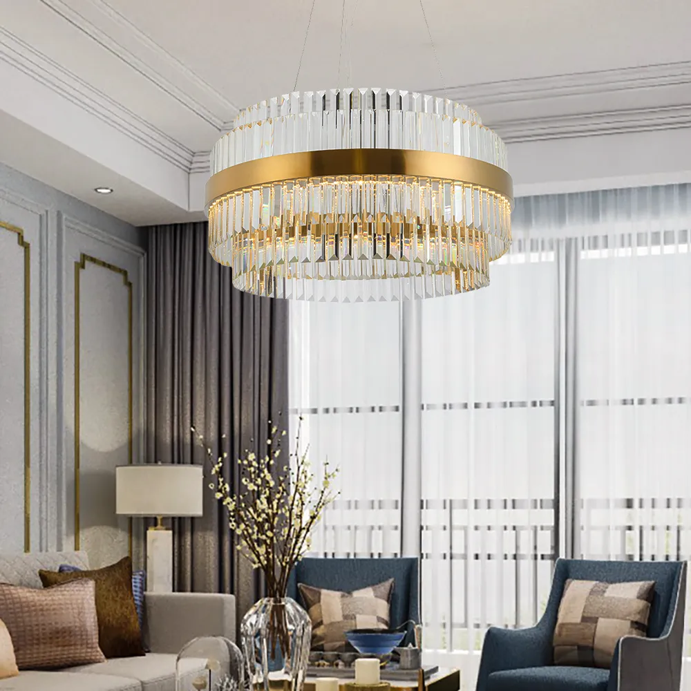 Nowoczesny luksusowy złoty kryształowy świecznik oświetlenie w salonie sypialni jadalni Zyrandole Kryszta winien w sali żyrandole