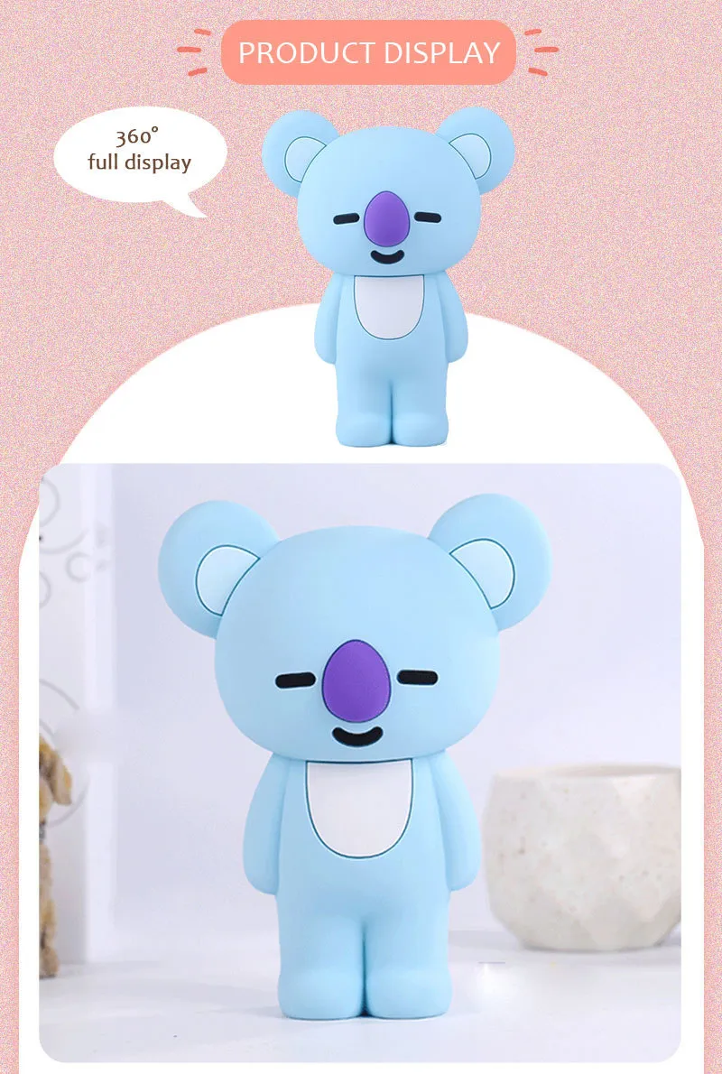 Wholesale Q Uncle Cute Pencil Case 3d Cartoon Blue Koala Pencil Bag