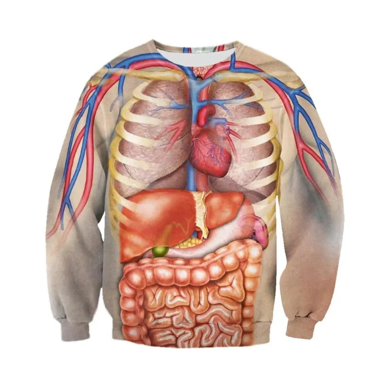 Mens Hoodies Sweatshirts 2021 Humanity Human Body Structure