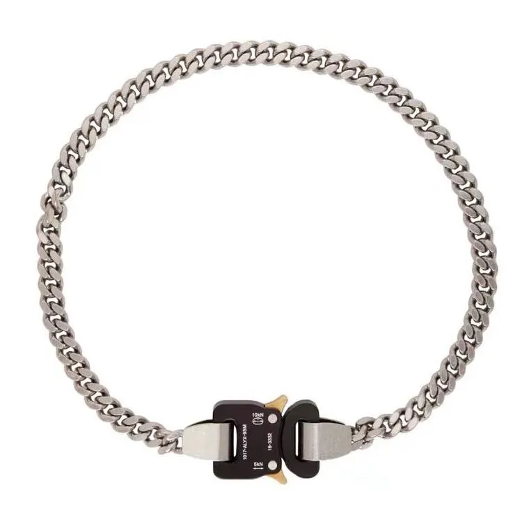 2024 ALYX STUDIO Logo Titanium Chain Necklace Bracelet Belt for Men Women Hip Hop Streetwear Festival Gift