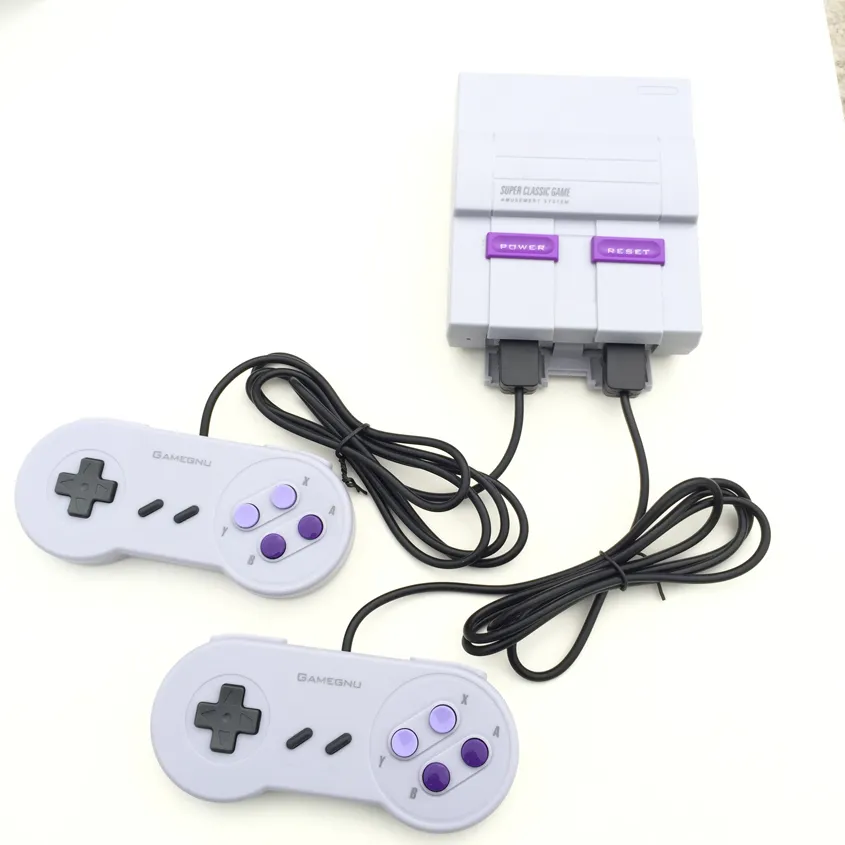 Super Famicom Mini 660 NES SNES SFC TV Console per videogiochi portatile 2018 Console per giochi con sistema di intrattenimento più recente Vendita al dettaglio inglese B302p