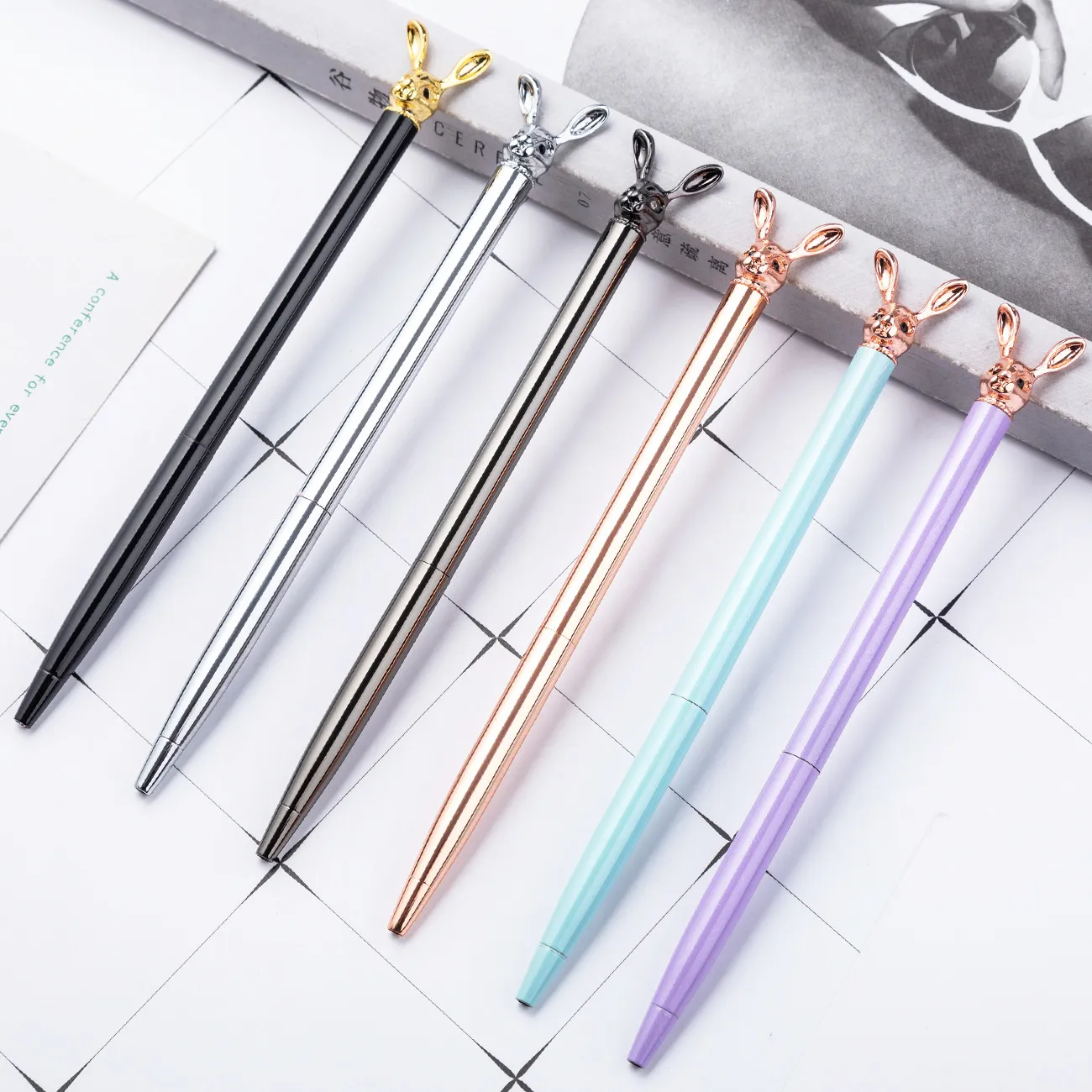 Ballpoint Ballpoint Ballpoint Pen Saster Parter Подарочная ручка Детские игрушки School Канцтовары Поставки Черные синие чернила 0.5 мм WJ059