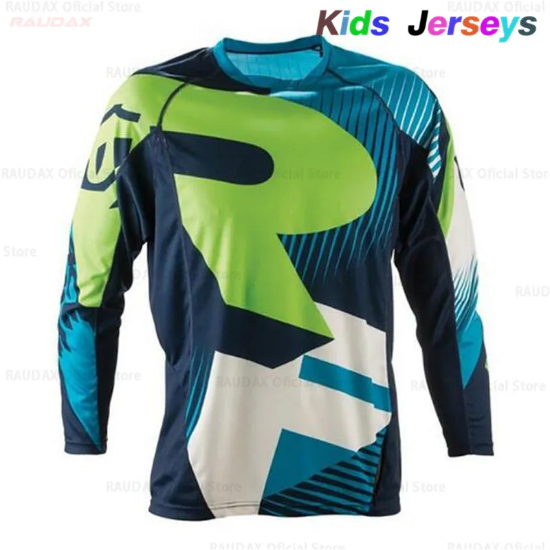 2020 New Kids Quick Dry Dry Motocross Jersey Downhil Mountain Bike DH 셔츠 MX 오토바이 의류 ROPA 소년 MTB 티셔츠