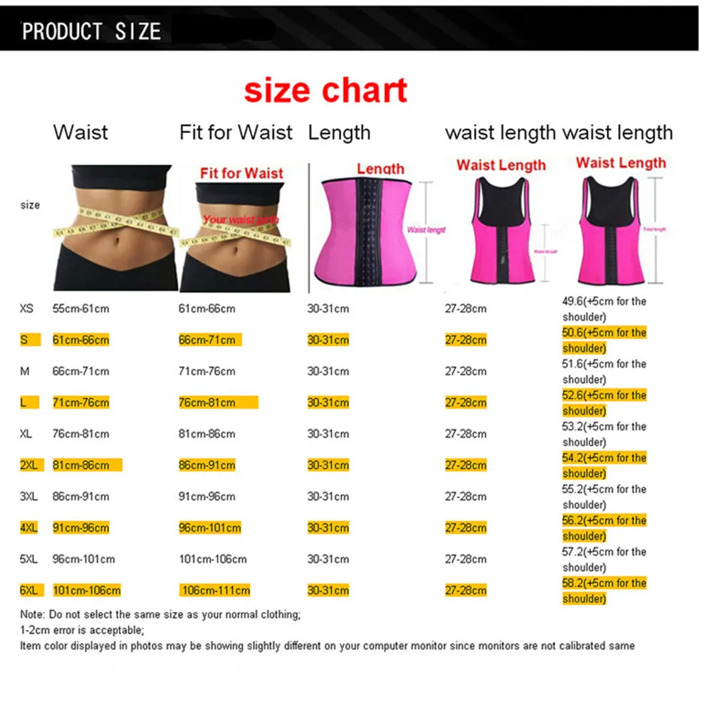 Women Postpartum 25 Steel Bonds Latex Vest Shapewear Spandex Body Shaper  Slimming Recover Waist Belt Corset Underwear Girdle Black