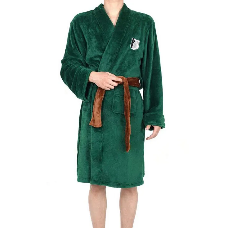Мужская Коралловый Флис Пижама Аниме Атака На Titan Аниме Nightgown КрыльяСвободы Аниме Мужчин И Женщин Фланель Халат От 6 700 руб.