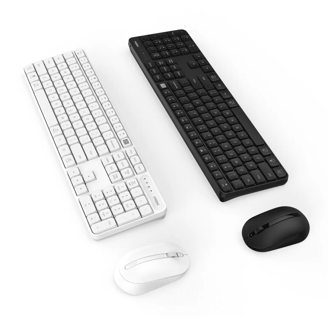 Wireless Keyboard and Mouse Set - Quiet Keys, Ergonomic Design, Perfect ...