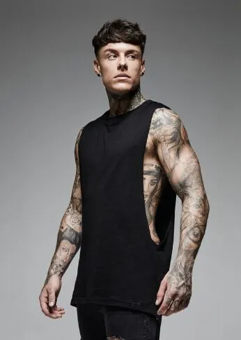 Mens T Shirts Brand Mens Sleeveless Cotton Male Tank Tops Gyms