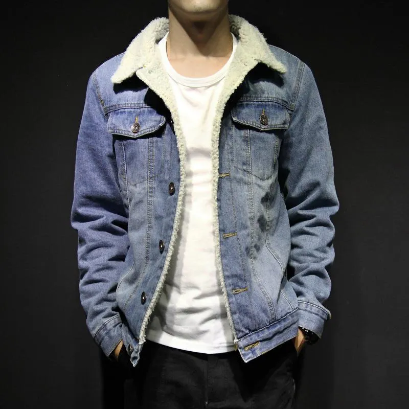 2018 Winter Parka For Men Thick Wool Warm Denim Jacket Coat Slim Casual Mens Clothing Stores Overcoat Casaco Masculino From Berniceone 61.38 DHgate.Com