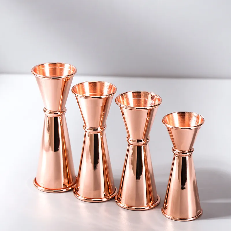 30 / 60ML roestvrijstalen maat COP Cocktail Shaker Dual Shot Drink Spirit Meten Cups Jigger met Afgestudeerd Bar Tool 4 Kleuren DBC BH3207