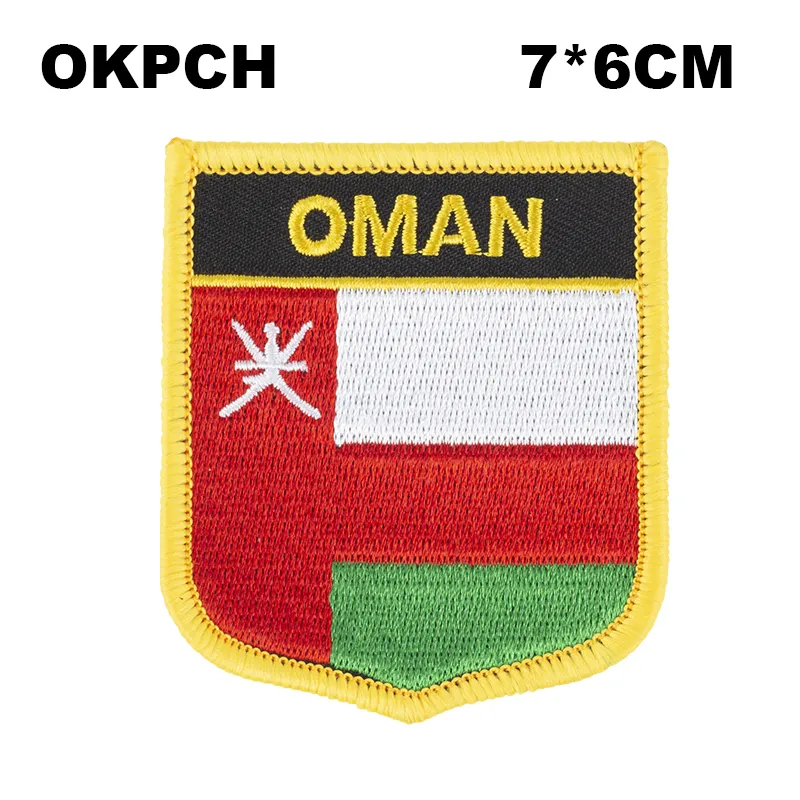 Oman sjunker broderi järn på patch broderier patchar märken för kläder pt0007-s