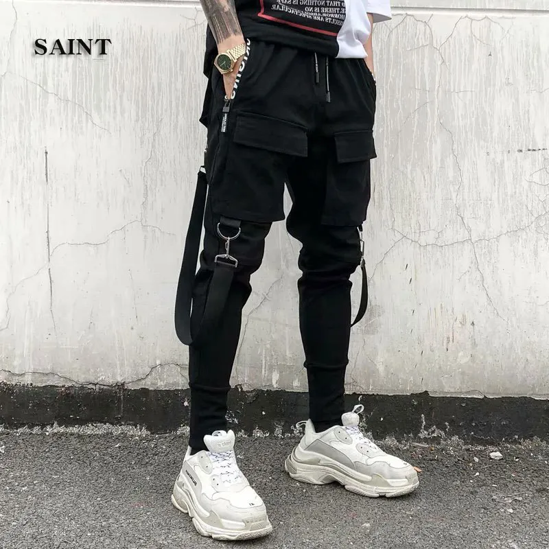 DHgate.com:Mens Black Cotton Cargo Pants - High Street Kpop