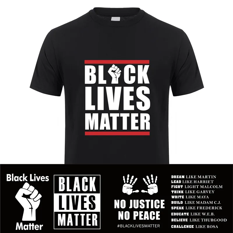 Black Lives Matéria T Shirt Manga Curta Algodão BLM Tshirt Matéria Preta de Life Tshirt Homens Unisex 14 estilos Roupas XS5XL