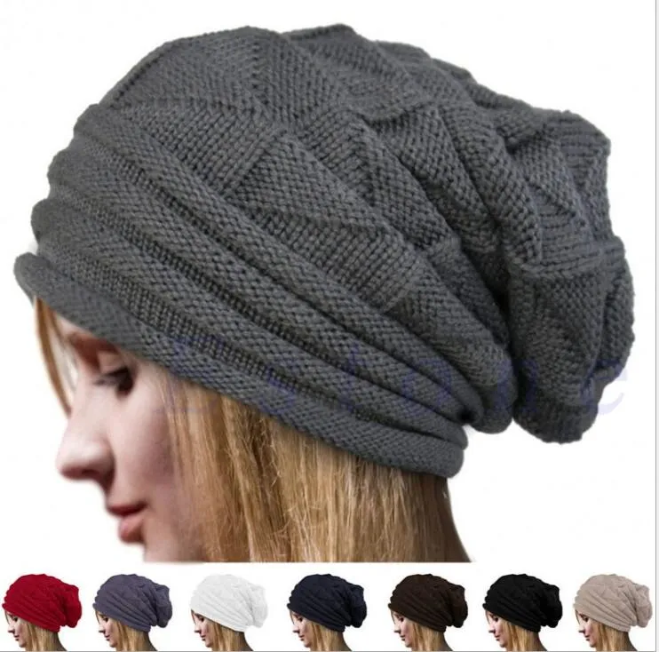 Novos chapéus de inverno com furo quente malha gorros tampas para mulheres meninas rabo de cavalo chapéus de lã WY369