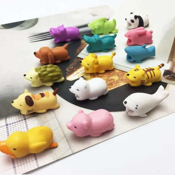 Cartoon Animals Bites Phone Cable Protector Cute Animal cable Protects Cable Accesorio Bits Cord Protection para iPhone Tipo C venta caliente