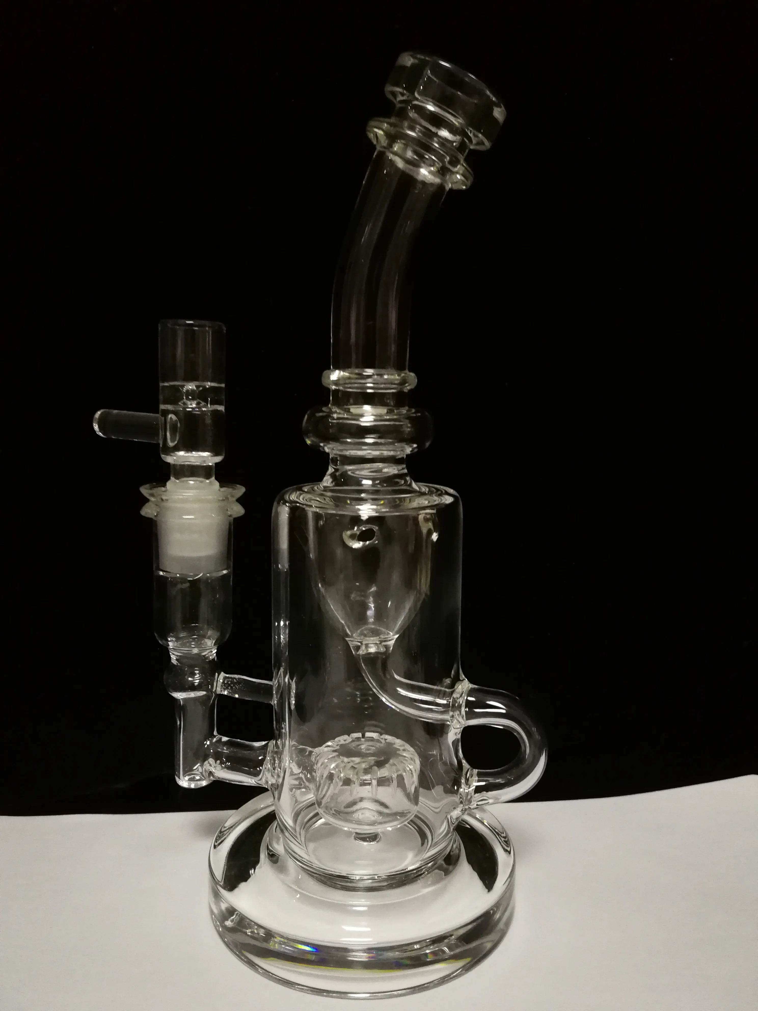 2020 KLEIN GLASS BONGS INCYRER OIL RIGS DAB RIG Rökning Vattenrör Tillval 14.4mm Joint Hookahs