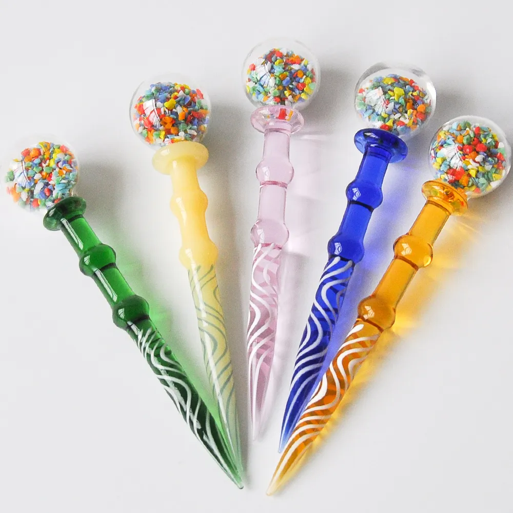 5.0 inch Glas Dabber Cap Glas Dabber Gereedschap Dab Nail met 25mm Bal Glas Carb Cap voor roken dab rig roken accessoires