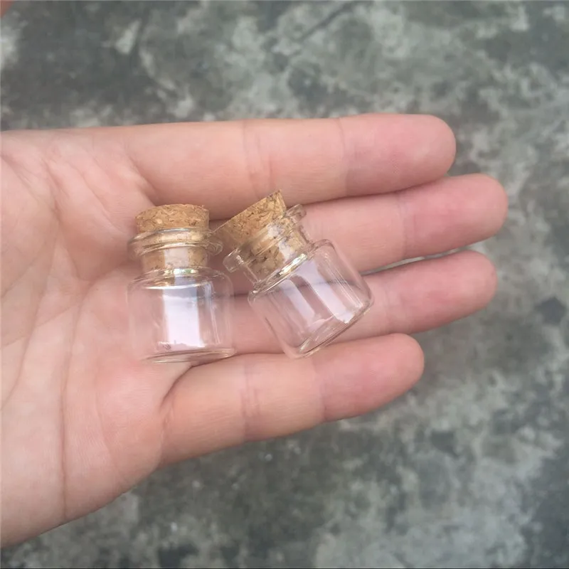 Mini tapón de corcho transparente de 4ml, botellas de vidrio, viales pequeños, tarros, contenedores, botella de deseos pequeña, 22*25*12,5mm, 4ml, 100 Uds., envío gratis