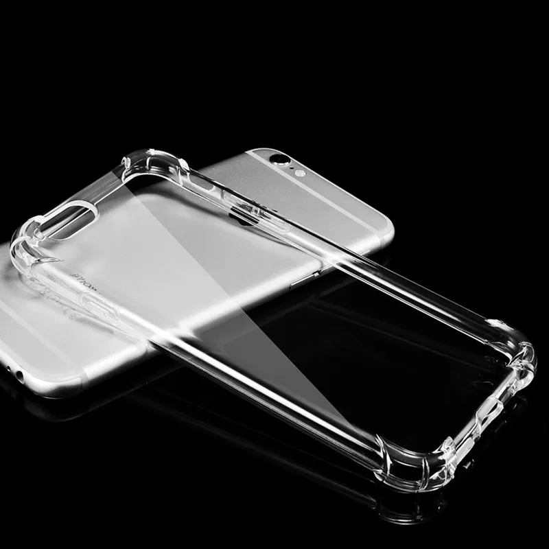 1.5mm Airbag TPU Schokbestendige Telefoon Gevallen voor iPhone 13 12 11 PRO XR X XS MAX SE 5S 6 6S 7 8 PLUS SOFT TPU SILICONE CLEAR Achterklep Gratis schip