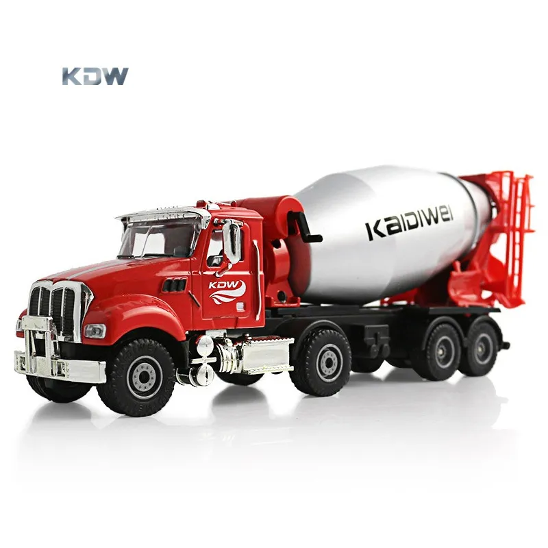 KDW Diecast сплава Cement Mixer модель игрушки, автобетононасосов, 1:50 Инженерная машина, Украшение для Xmas Kid именинник Подарок, сбор, 2-2