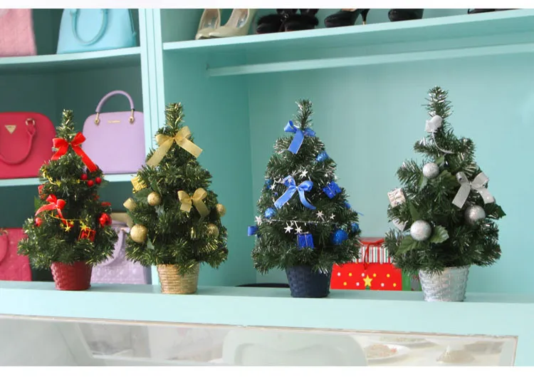 árbol de visualización de la ventana de mesa de Navidad 40cm Mini pequeñas decoraciones para árboles de Navidad