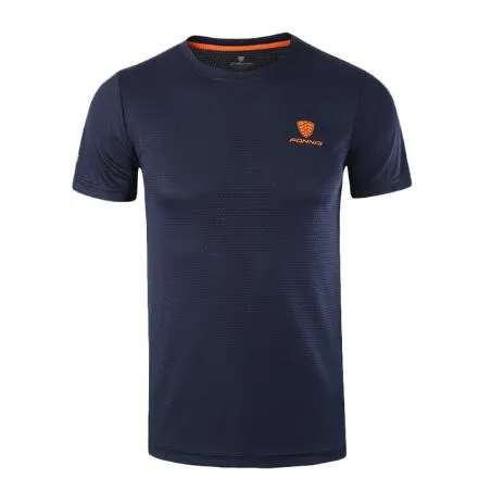 Mode män tennis t-shirt sport o-nacke snabb torr andlig skjorta kör badminton manlig kort ärm t-shirts Toppar Tees kläder