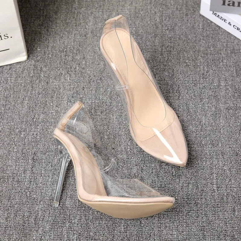 Bulk Hot Sale Womens Clear PVC Pumps Transparent Perspex... At Only $19 ...