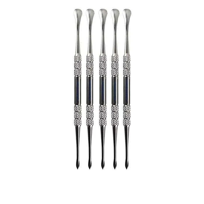 Stainless Steel Carving Tool Concentrate Dab Wax Pen Dabber Double-Sided Spear Point & Smoother Scoop Clay Sculpting Tools