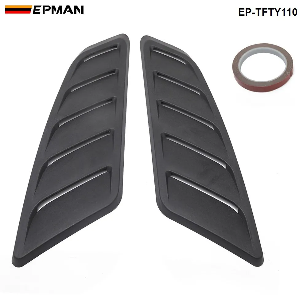 Epman Universal Hood Louvers Panele Przepływ powietrza Osłona Vent Cover Car Dach Dekoracyjny Wlotowy Kaptur Micka 2 SZTUK EP-TFTY110