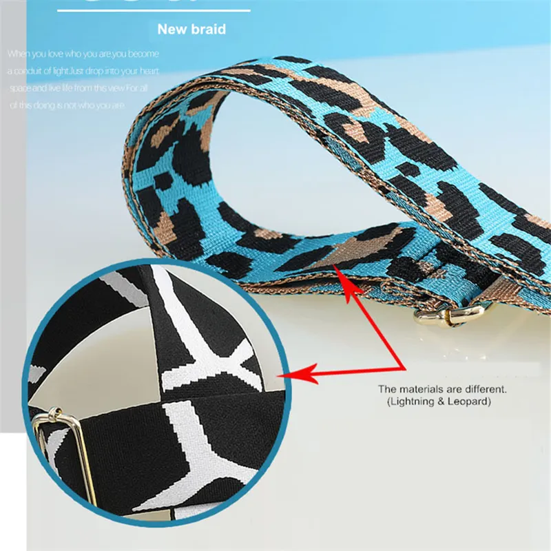 Replacement Handbag Straps Wide Shoulder Strap Leopard Print Adjustable  Crossbody Bag Straps for Handbags Luggage Straps