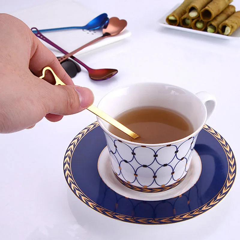 Cuillère à café papillon en acier inoxydable multicolore cuillère à thé de  dessert de crème glacée