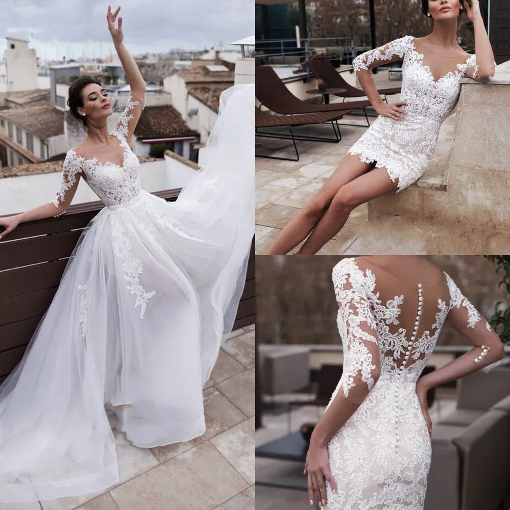 Abito sposa con gonna rimovibile online