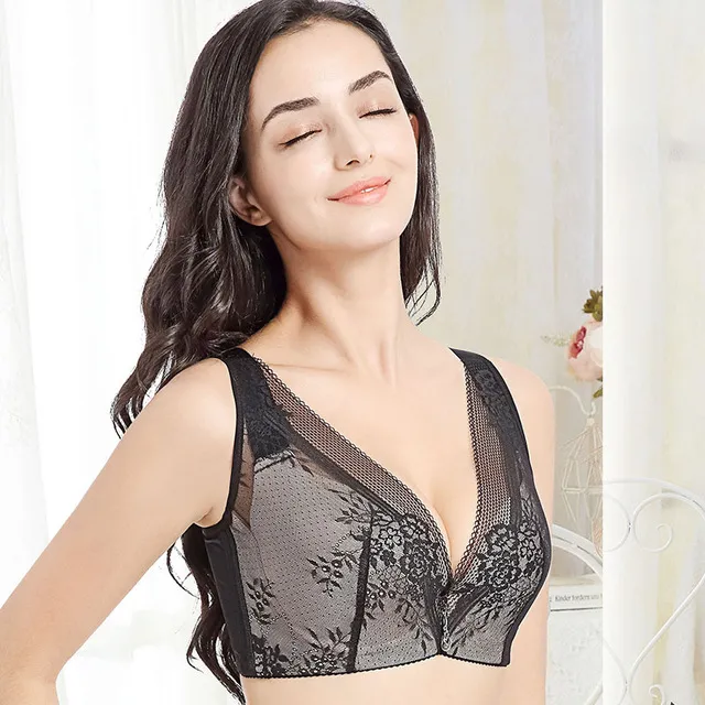 Full Cup Thin Underwear Small Bra Plus Size Wireless Adjustable Lace WomenS  Bra Breast Cover B C D Cup Large Size Lace Bras New From Firststop998,  $17.75