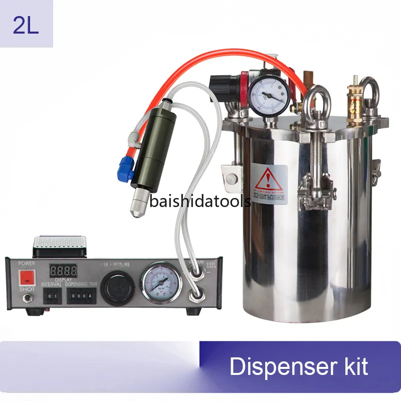 silica gel dispenser kit Ram-type dispensing valve+2L stainless steel dispensing pressure tank+automatic dispensing machine