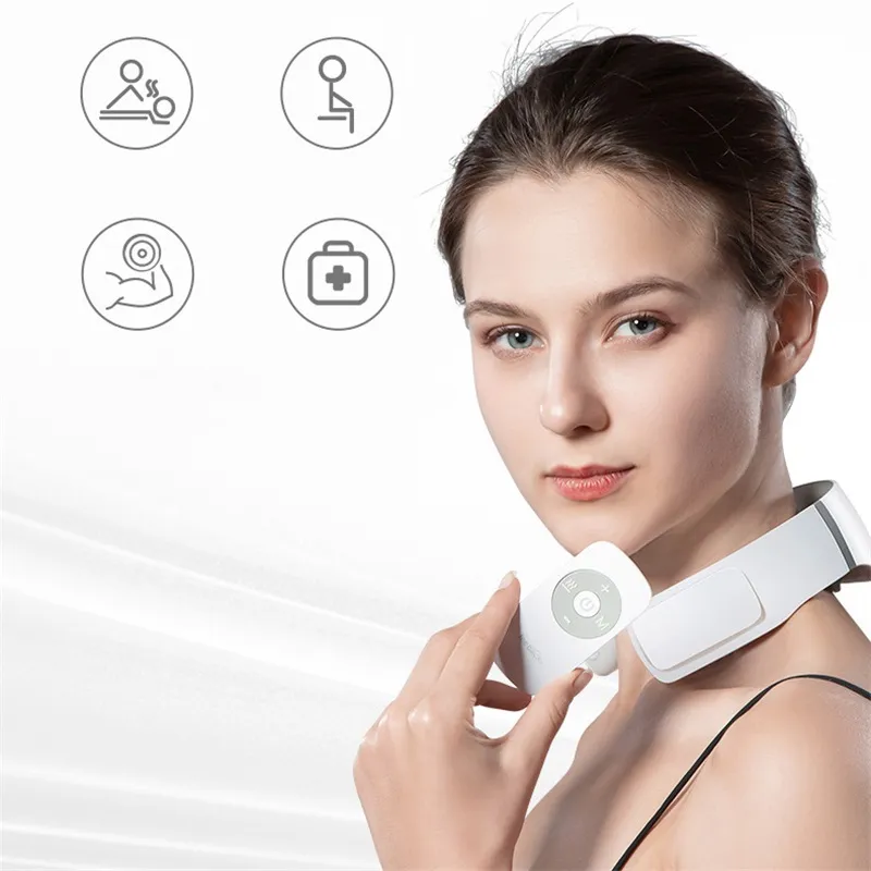 Xiaomi YouPin Jeeback Cervical Massager G2 Tens Pulse Back Neck Massager Far Infraröd Uppvärmning Hälsovård Koppla av arbete för Mijia App 2021