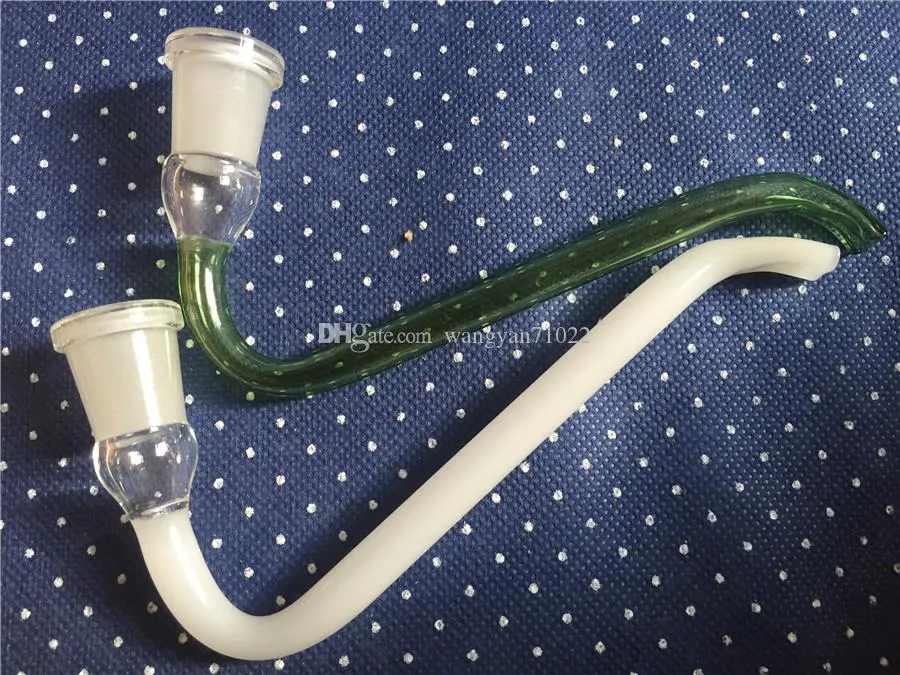 Épaisseur en verre coloré J-Crochet Adaptateur - 14 mm 18,8 mm Style créatif j crochets tuyau de verre taille du joint 14,4 mm 18 mm femelle livraison gratuite