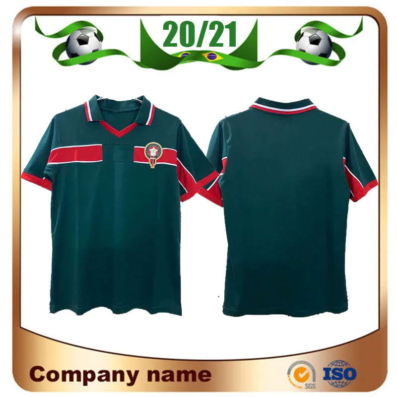 1998 Retro versie Marokko Voetbalshirts 1998 WK Thuis HADJI OUAKILI NEQROUZ Voetbal shirt BASSIR ABRAMI voetbal uniform