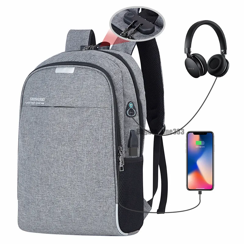 Mochila para portátil de 15.6 ", mochila escolar USB hombres, mujeres y de viaje resistente al agua estudiantes universitarios Regalos de cumpleaños funcionales
