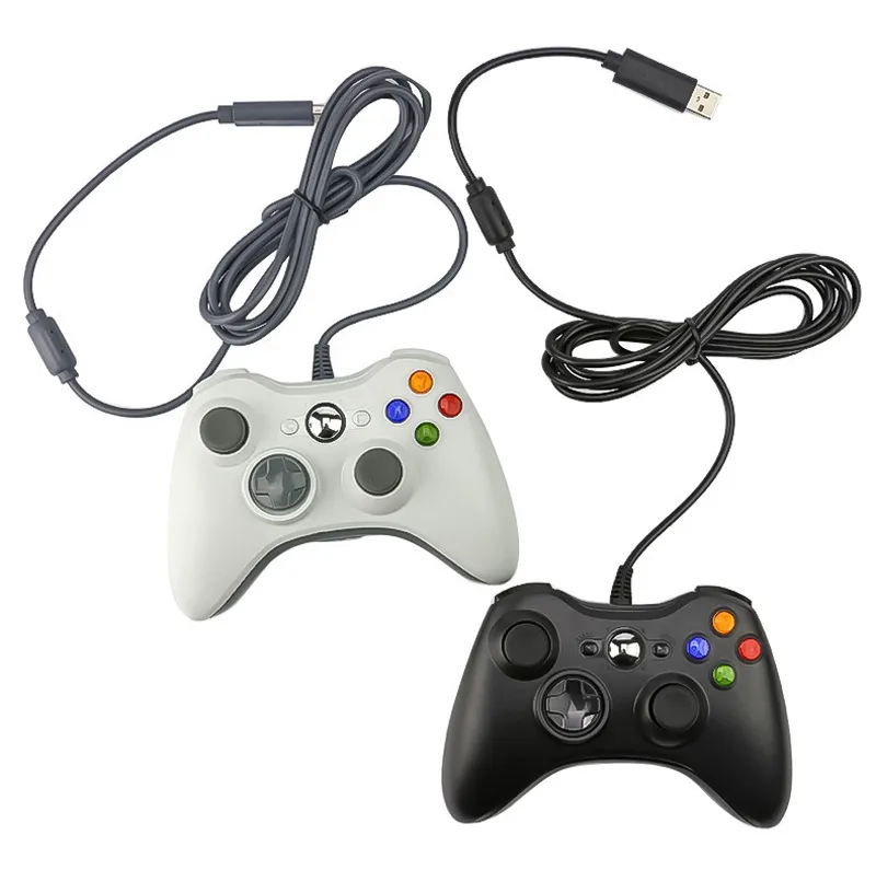 Hot Selling Game Controller for Xbox 360 Gamepad Black USB Wire PC for XBOX 360 Joypad Joystick Accessory For Laptop Computer PC DHL