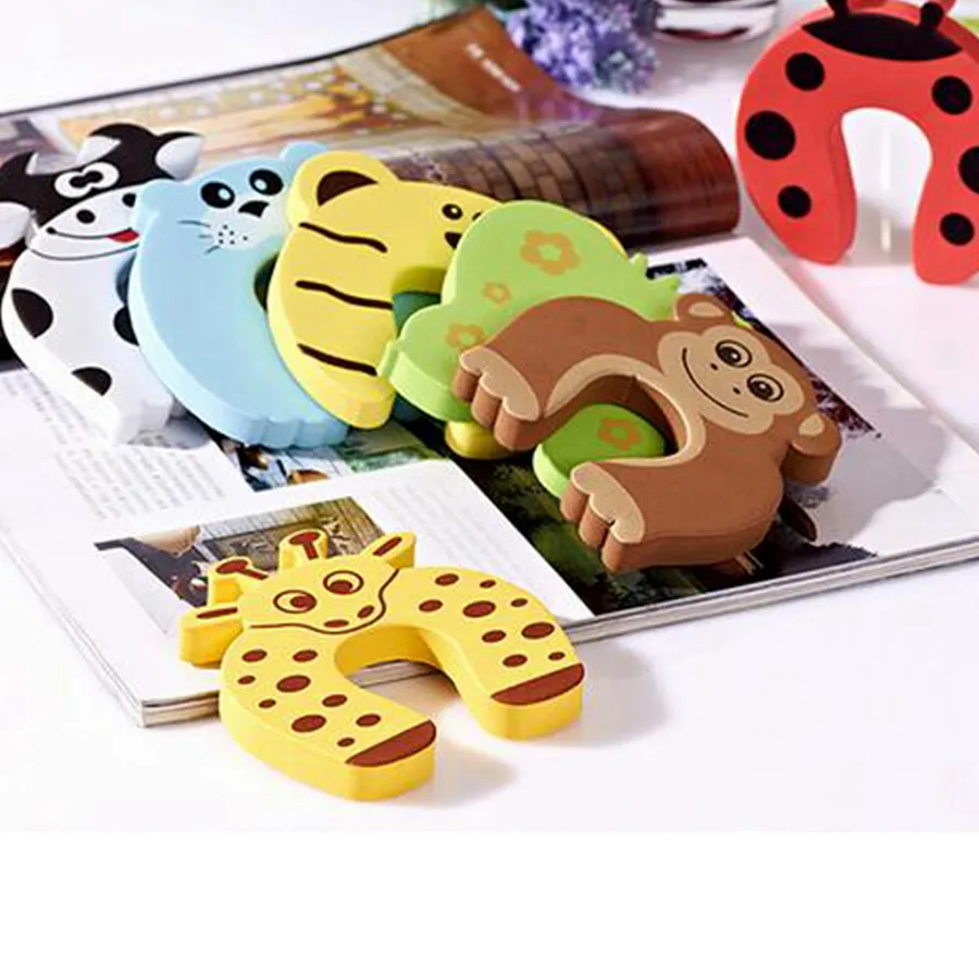 Bambino Bambini Baby Cartoon Animal Jammers Stop Door Stopper Holder Lock Safety Guard Finger Protect Door Stops RRA1990