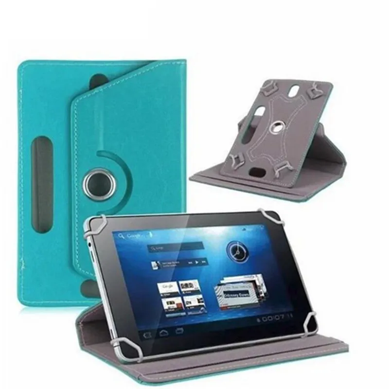 848D Universele 7 inch PU Leather Case 360 Graden Draaien Beschermende Stand Cover Voor 7 inch Tablet PC Fold flip Gevallen
