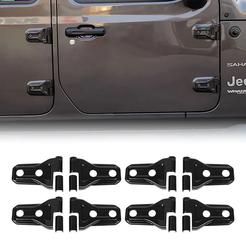 ABS Włókno Włókna Zawias 4Door Wersja Decoraion dla Jeep Wrangler Jl 2018+ Factory Outlet Auto Akcesoria zewnętrzne