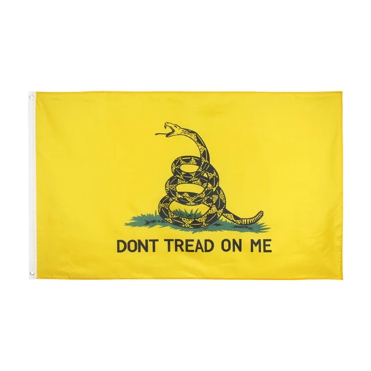 Новый 90 * 150см Желтый флаг Змея Изысканный Gazden Флаг 3 * 5FT американский флаг Dont Tread On Me T3I5828