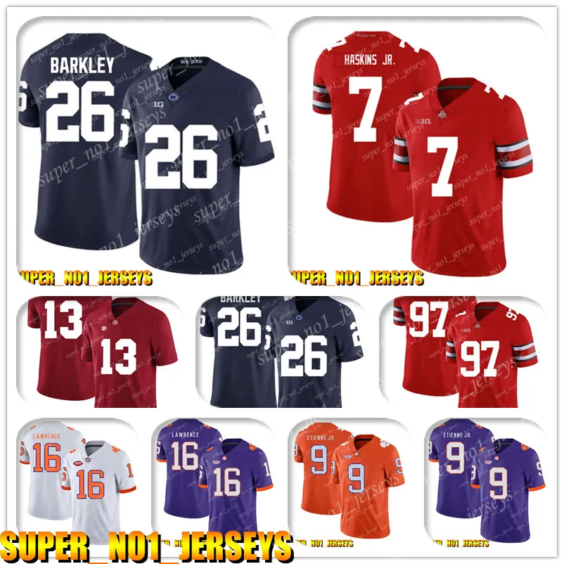 7 maglie 5-24 Ncaa Barkley 26 Saquon Dwayne Haskins Jr Maglia da football Ohio State Buckeyes College Jared Goff Aaron