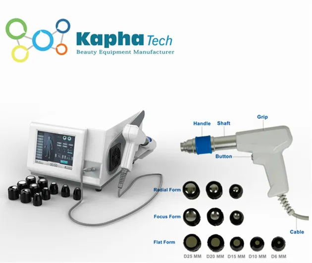 Lufttryck Pneuamtic Shock Wave Therapay Machine för erektil dysfunktion / akustisk radiell shockwave Utrustning till Plantar fasciit