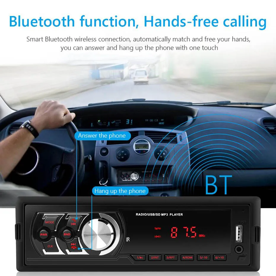 Car Radio Aftermarket Hands Free Bluetooth Car Wireless Bluetooth
