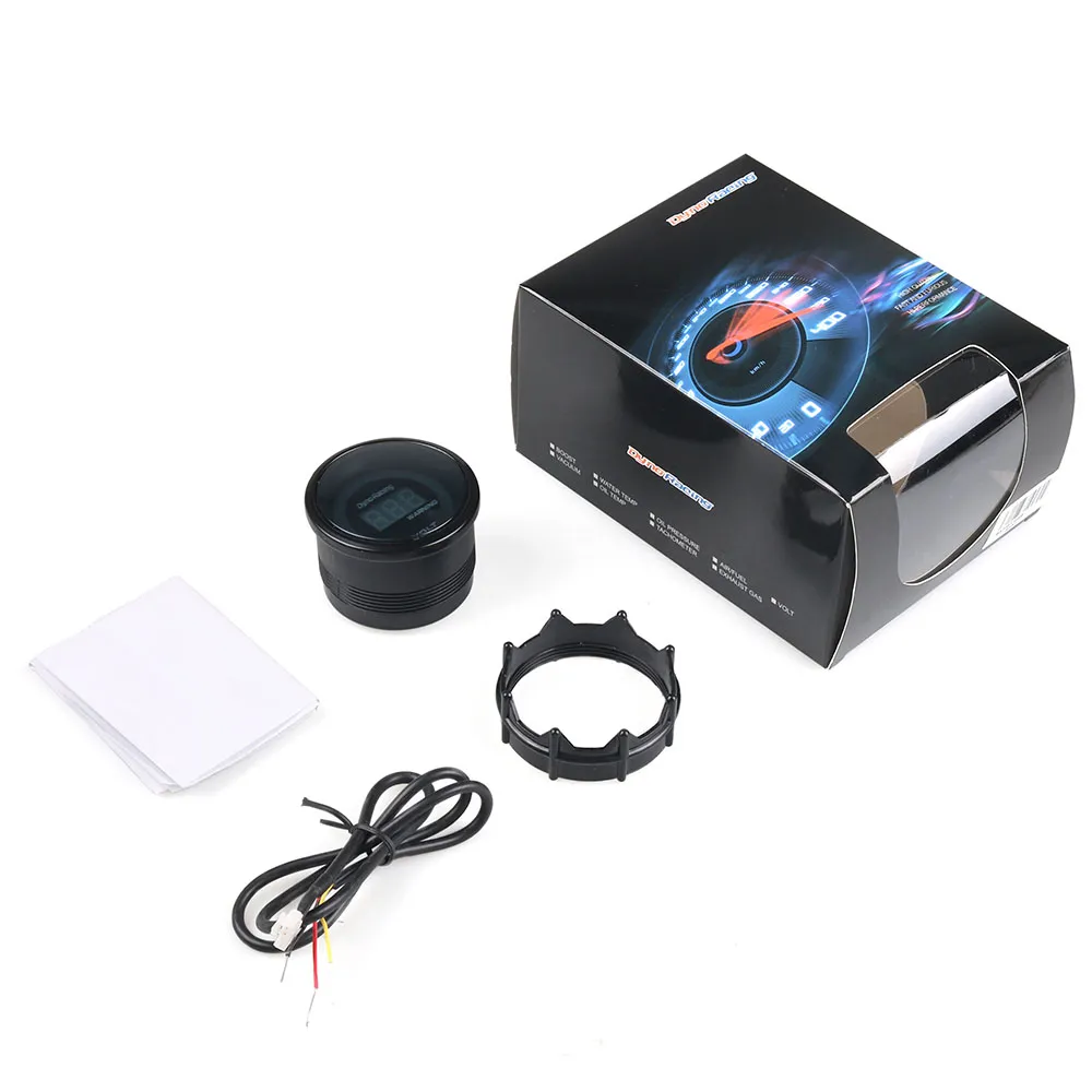Dynoracing 2-calowe 52 mm 12 V Digital Voltmeter Miernik Volt Volt 20 LED Black 7 5-20 V Volt Volt Miernik BX101456300T