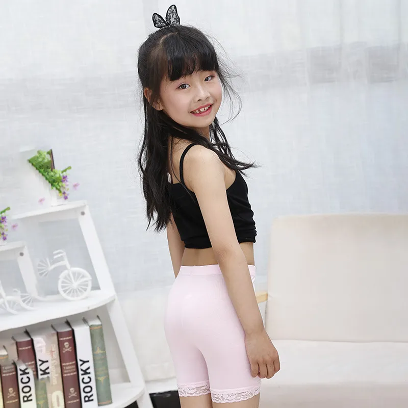 Children modal cotton Shorts fashion lace leggings for girls safety pants baby tights pant anti light short M326