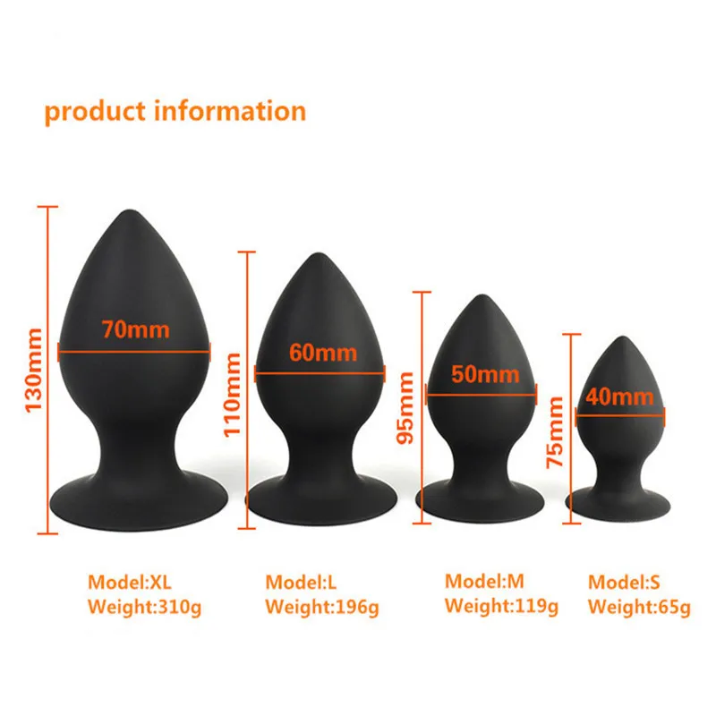 plug anal large Hieha Silicone Anal Butt Plug Set Small To Extra... From Lizhang01, $8.4